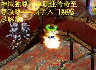 神域独尊：单职业传奇至尊攻略——新手入门疑惑尽解篇